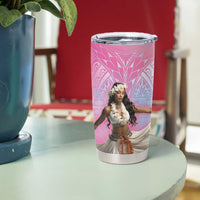 Woman Polynesian Tattoos Tumbler Cup Tropical Flower - Sweets Vibrant Color LT03 - Polynesian Pride