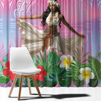 Woman Polynesian Tattoos Window Curtain Tropical Flower - Sweets Vibrant Color LT03 - Polynesian Pride