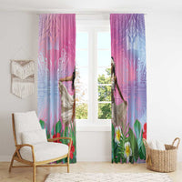 Woman Polynesian Tattoos Window Curtain Tropical Flower - Sweets Vibrant Color LT03 - Polynesian Pride