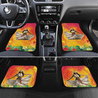 Woman Polynesian Tattoos Car Mats Tropical Flower - Vibrant Hot Color LT03 Set 4pcs Vibrant Gradient - Polynesian Pride