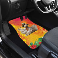 Woman Polynesian Tattoos Car Mats Tropical Flower - Vibrant Hot Color LT03 - Polynesian Pride