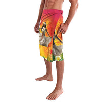 Woman Polynesian Tattoos Lavalava Tropical Flower - Vibrant Hot Color LT03 - Polynesian Pride