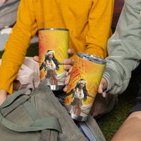 Woman Polynesian Tattoos Tumbler Cup Tropical Flower - Vibrant Hot Color LT03 - Polynesian Pride