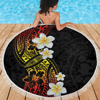 Plumeria Beach Blanket Polynesian Tribal Frangipani Sunset LT03 - Polynesian Pride