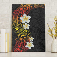 Plumeria Canvas Wall Art Polynesian Tribal Frangipani Sunset LT03 Without Frame Black - Polynesian Pride