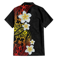 Plumeria Family Matching Summer Maxi Dress and Hawaiian Shirt Polynesian Tribal Frangipani Sunset