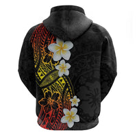 Plumeria Hoodie Polynesian Tribal Frangipani Sunset LT03 - Polynesian Pride