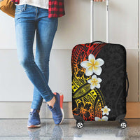 Plumeria Luggage Cover Polynesian Tribal Frangipani Sunset