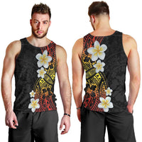 Plumeria Men Tank Top Polynesian Tribal Frangipani Sunset LT03 - Polynesian Pride