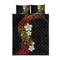 Plumeria Quilt Bed Set Polynesian Tribal Frangipani Sunset LT03 - Polynesian Pride