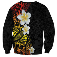 Plumeria Sweatshirt Polynesian Tribal Frangipani Sunset LT03 - Polynesian Pride