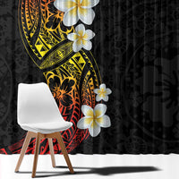 Plumeria Window Curtain Polynesian Tribal Frangipani Sunset LT03 - Polynesian Pride