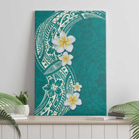 Plumeria Canvas Wall Art Polynesian Tribal Frangipani Teal LT03 - Polynesian Pride