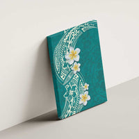 Plumeria Canvas Wall Art Polynesian Tribal Frangipani Teal LT03 - Polynesian Pride