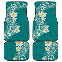 Plumeria Car Mats Polynesian Tribal Frangipani Teal LT03 - Polynesian Pride