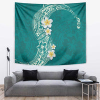 Plumeria Tapestry Polynesian Tribal Frangipani Teal LT03 Teal - Polynesian Pride