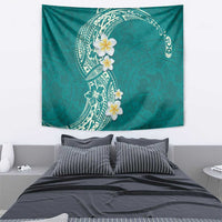 Plumeria Tapestry Polynesian Tribal Frangipani Teal LT03 - Polynesian Pride