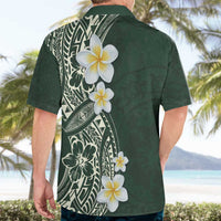 Plumeria Hawaiian Shirt Polynesian Tribal Frangipani Green LT03 - Polynesian Pride