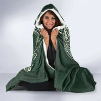 Plumeria Hooded Blanket Polynesian Tribal Frangipani Green LT03 - Polynesian Pride