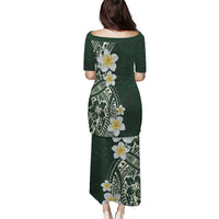 Plumeria Puletasi Polynesian Tribal Frangipani Green LT03 - Polynesian Pride