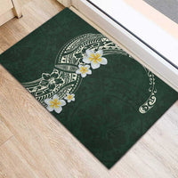 Plumeria Rubber Doormat Polynesian Tribal Frangipani Green LT03 - Polynesian Pride