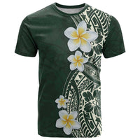 Plumeria T Shirt Polynesian Tribal Frangipani Green LT03 Green - Polynesian Pride