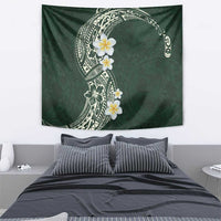 Plumeria Tapestry Polynesian Tribal Frangipani Green LT03 - Polynesian Pride