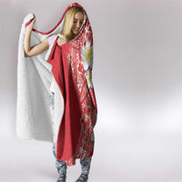 Plumeria Hooded Blanket Polynesian Tribal Frangipani Red LT03 - Polynesian Pride