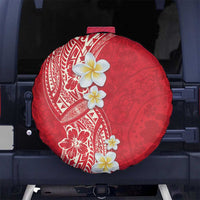 Plumeria Spare Tire Cover Polynesian Tribal Frangipani Red LT03 - Polynesian Pride