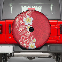 Plumeria Spare Tire Cover Polynesian Tribal Frangipani Red LT03 - Polynesian Pride