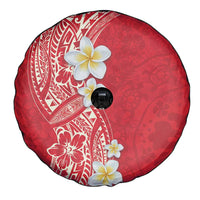Plumeria Spare Tire Cover Polynesian Tribal Frangipani Red LT03 - Polynesian Pride