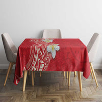 Plumeria Tablecloth Polynesian Tribal Frangipani Red LT03 - Polynesian Pride