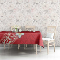 Plumeria Tablecloth Polynesian Tribal Frangipani Red LT03 - Polynesian Pride