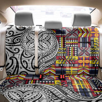 Niue Hiapo and Maori Decoration Tattoos Back Car Seat Cover - Polynesian Pride