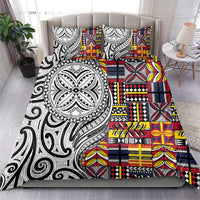 Niue Hiapo and Maori Decoration Tattoos Bedding Set - Polynesian Pride