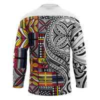 Niue Hiapo and Maori Decoration Tattoos Hockey Jersey LT03 - Polynesian Pride