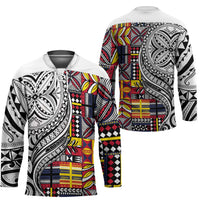 Niue Hiapo and Maori Decoration Tattoos Hockey Jersey LT03 - Polynesian Pride