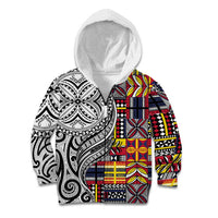 Niue Hiapo and Maori Decoration Tattoos Kid Hoodie - Polynesian Pride