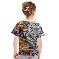 Niue Hiapo and Maori Decoration Tattoos Kid T Shirt - Polynesian Pride