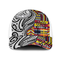 Niue Hiapo and Maori Decoration Tattoos Mesh Trucker Cap LT03 One Size White White - Polynesian Pride