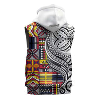 Niue Hiapo and Maori Decoration Tattoos Sleeveless Zip Hoodie LT03 - Polynesian Pride