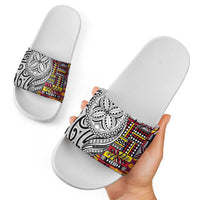 Niue Hiapo and Maori Decoration Tattoos Slide Sandals - Polynesian Pride