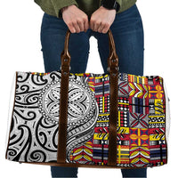 Niue Hiapo and Maori Decoration Tattoos Travel Bag - Polynesian Pride