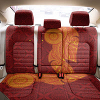 Niue Polynesian Hiapo Tattoo Art Back Car Seat Cover Half Style Red Yellow Color - Polynesian Pride