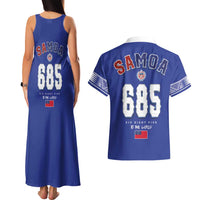 Toa Samoa Rugby Couples Matching Tank Maxi Dress and Hawaiian Shirt Six Eight Five to The World