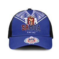 Toa Samoa Rugby Mesh Trucker Cap Six Eight Five to The World LT03 One Size Black Blue - Polynesian Pride