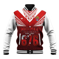 Mate Ma'a Tonga Rugby Baseball Jacket Six Seven Six to The World LT03 Unisex Red - Polynesian Pride