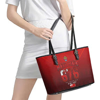 Mate Ma'a Tonga Rugby Leather Tote Bag Six Seven Six to The World LT03 - Polynesian Pride