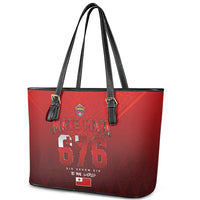 Mate Ma'a Tonga Rugby Leather Tote Bag Six Seven Six to The World LT03 - Polynesian Pride