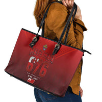 Mate Ma'a Tonga Rugby Leather Tote Bag Six Seven Six to The World LT03 - Polynesian Pride
